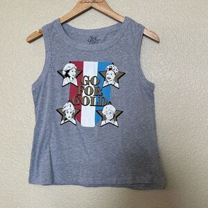 The Golden Girls Grey Sleeveless Shirt Go For The Gold Medium Casual Athletic‎